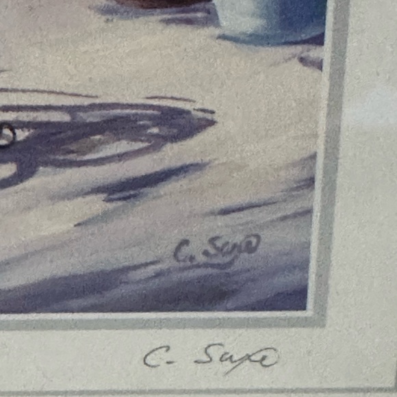 Vintage Beautifully Framed & Signed Print “Beach With a View” by Carole Saxe - Picture 2 of 5